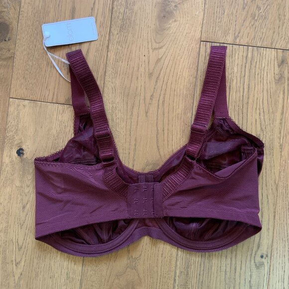Elomi Cate Full Cup Banded Bra Raisin Burgundy Size 36I - Picture 10 of 13